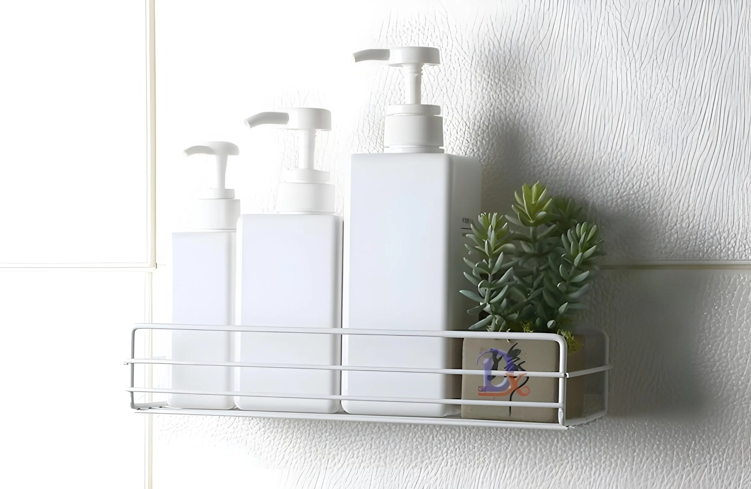 JIALTO Bathroom Accessories 2 Pcs Set of Bathroom Shelf for Wall and Corner Shelf, Ideal Bathroom Organiser for Maximizing Space (Black)