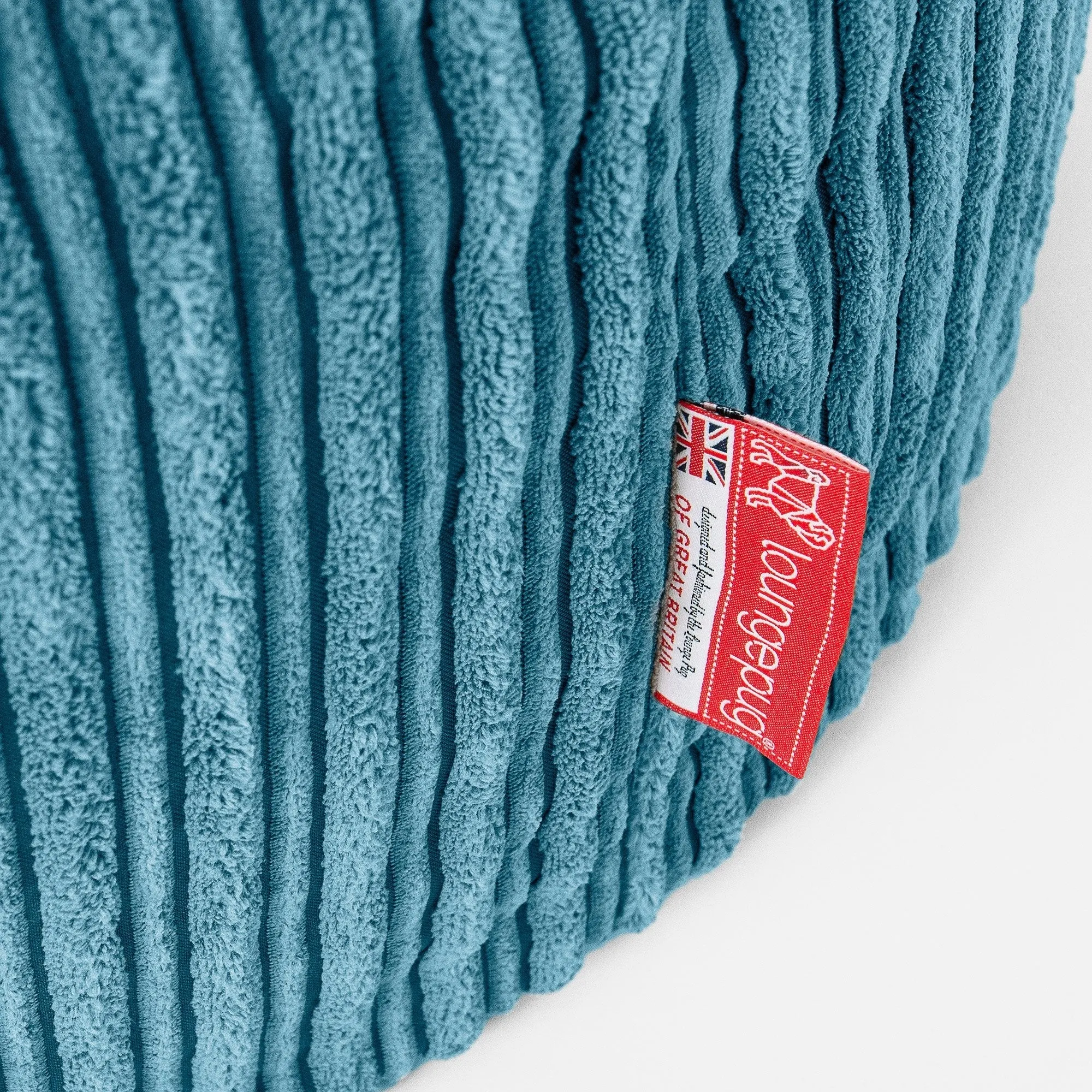 Sloucher Bean Bag Sofa - Cord Aegean Blue